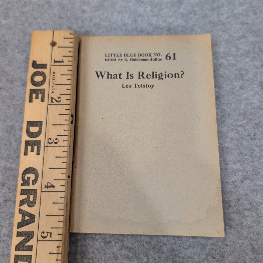 Little Blue Book No 61 What Is Religion? Leo Tolstoy Vintage 1920s Booklet - Picture 1 of 1